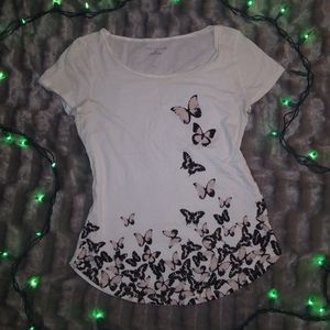 Ann Taylor Butterfly Tee Shirt